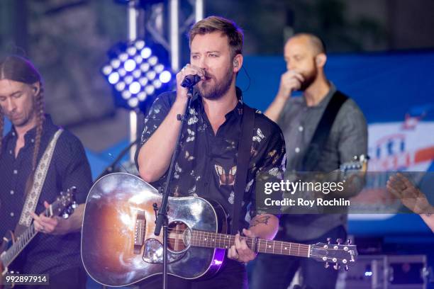 Charles Kelley of Lady Antebellum on stage as Lady Antebellum performs on NBC's "Today" at Rockefeller Plaza on July 6, 2018 in New York City.