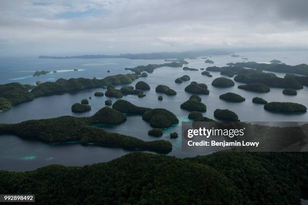 Aerial shots of the Rock Islands in Palau on August 26, 2015.