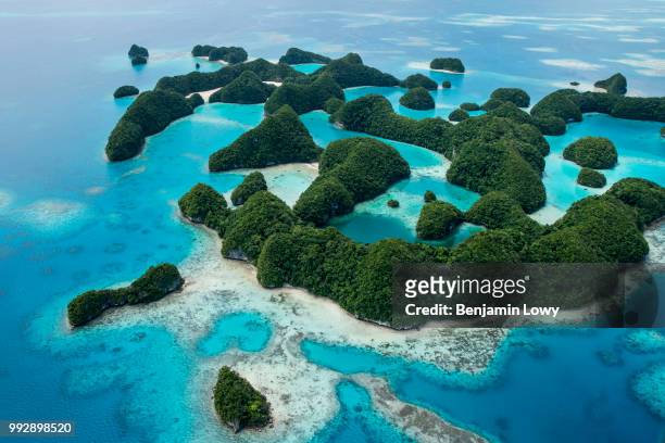 Aerial shots of the Rock Islands in Palau on August 26, 2015.