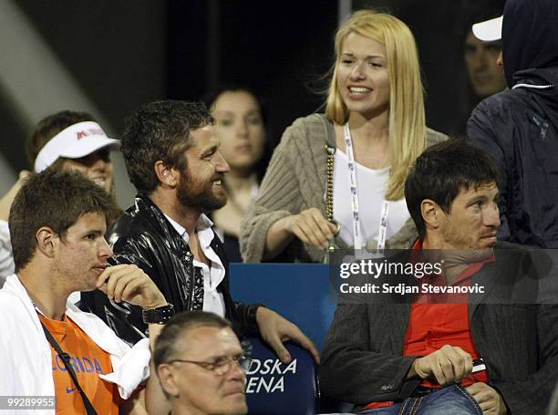 Gerard Butler is sighted watching matches at the Serbia Open 2010 on May 6, 2010 in Belgrade, Serbia.