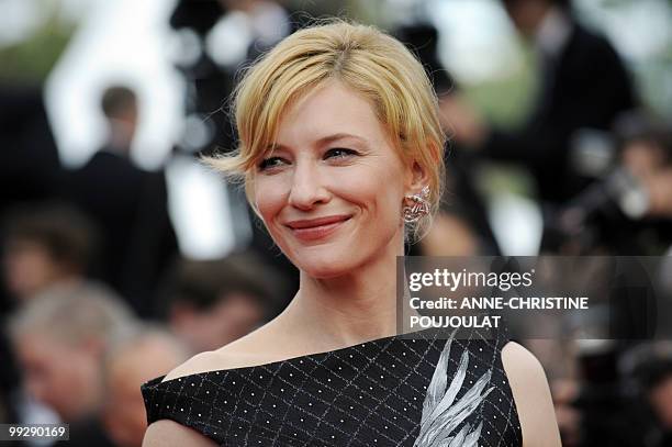 Australian actress Cate Blanchett arrives for the opening ceremony and screening of "Robin Hood" presented out of competition at the 63rd Cannes Film...