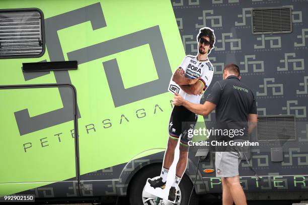 Peter Sagan of Slovakia and Team Bora-Hansgrohe / Add / Sponsor / during the 105th Tour de France 2018, Training / TDF / on July 6, 2018 in Cholet,...