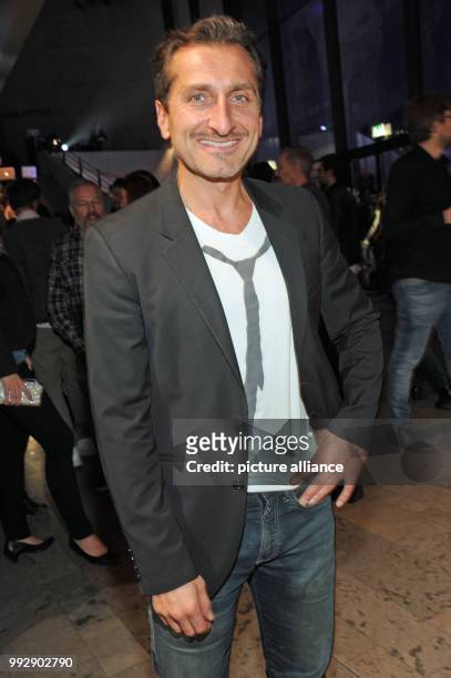 Actor Tim Seyfi arrives at the opening of the third TV series festival 'Seriencamp' at the Hochschule fuer Fernsehen und Film in Munich, Germany, 26...