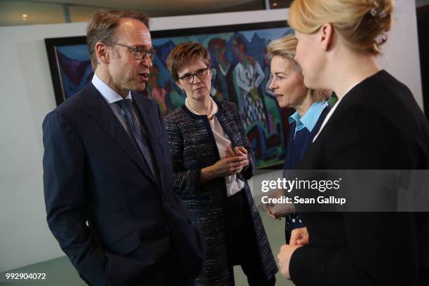 Jens Weidmann, President of the Bundesbank, Claudia Buch, Vice President of the Bundesbank, Defense Minister Ursula von der Leyen and Family Minister...