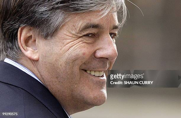 Picture taken on March 24, 2009 shows Josef Ackermann, Chief Executive of Germany's Deutsche Bank, leaving 10 Downing Street in central London after...