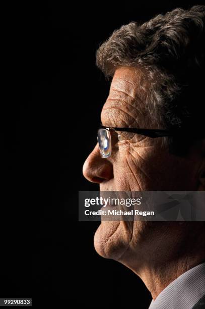 England football manager Fabio Capello poses for a portrait shoot in London on April 8, 2010.