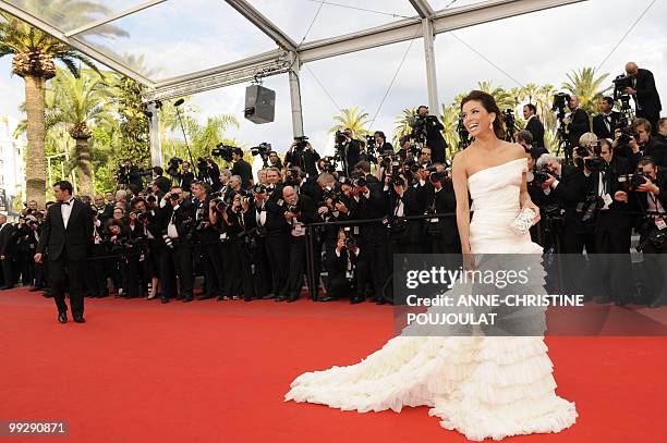 Model and actress Eva Longoria arrives for the opening ceremony and screening of "Robin Hood" presented out of competition at the 63rd Cannes Film...