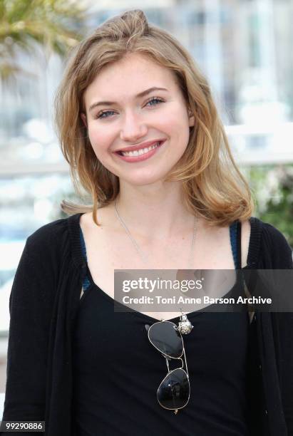 Actress Imogen Poots attends the 'Chatroom' Photo Call held at the Palais des Festivals during the 63rd Annual International Cannes Film Festival on...