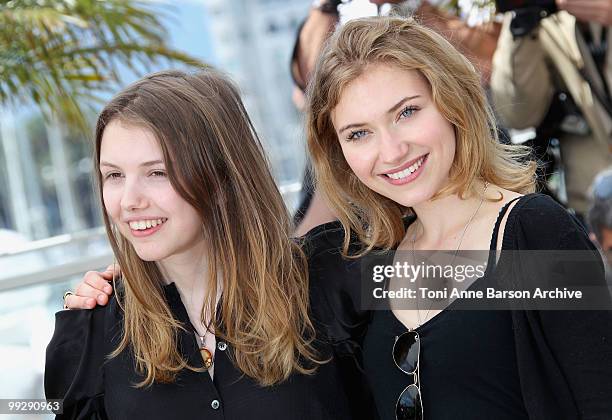 Actress Hannah Murrah and Imogen Poots attend the 'Chatroom' Photo Call held at the Palais des Festivals during the 63rd Annual International Cannes...