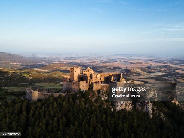 loarre castle in aragon spain - huesca stock pictures, royalty-free photos & images