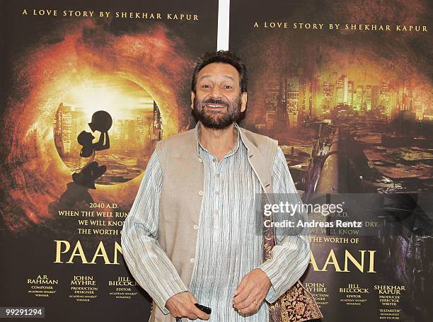 Director Shekhar Kapur attends the Shekhar Kapur & Swarovski Entertainment Press Conference during the 63rd Annual Cannes Film Festival on May 13,...