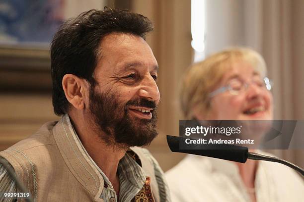 Director Shekhar Kapur attends the Shekhar Kapur & Swarovski Entertainment Press Conference during the 63rd Annual Cannes Film Festival on May 13,...