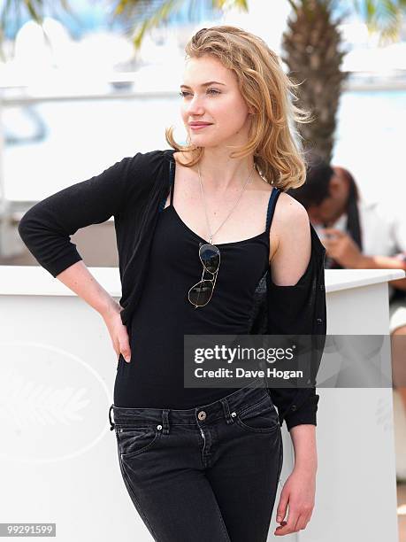 Actress Imogen Poots attends the 'Chatroom' Photocall at the Palais des Festivals during the 63rd Annual Cannes Film Festival on May 14, 2010 in...