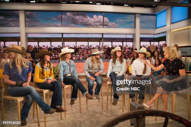 Pictured: Bronc Riders and Megyn Kelly on Monday, July 2, 2018 --