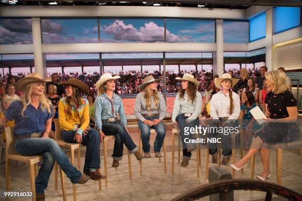 Pictured: Bronc Riders and Megyn Kelly on Monday, July 2, 2018 --