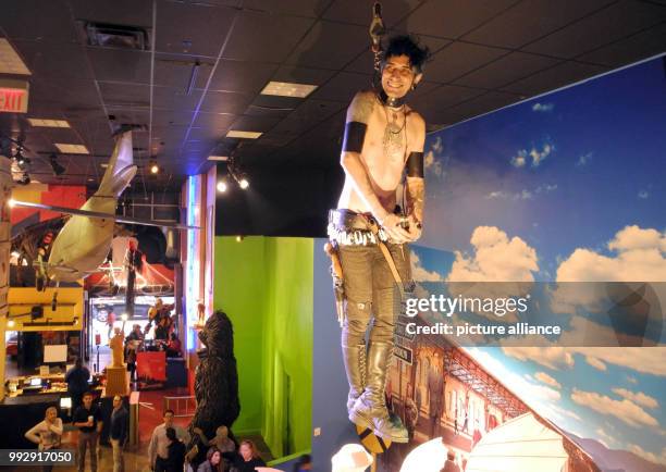 Gerrold Vincent is suspended from the ceiling by a metal hook through his back in the Ripley's Believe It or Not museum at Times Square in New York,...