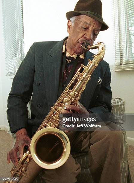 Jesse Nichols who was the former clerk of the Finance Committee and has retired to the Malta House in Hyattsville keeps playing his sax at 92 years...