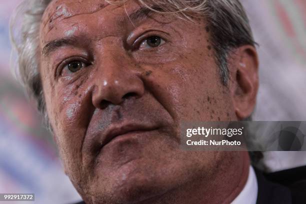 Roberto Mignone, coordinator for Libya of the UN Refugee Agency, UNHCR, talks to reporters during a press conference on the refugees situation on...