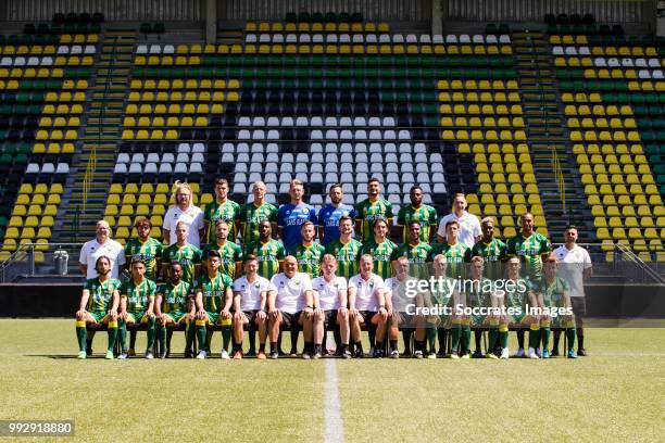 Teamphoto ADO Den Haag back row Edwin Coret, Nick Kuipers , Tom Beugelsdijk , Indy Groothuizen , Robert Zwinkels , Bjorn Johnsen , Wilfried Kanon ,...