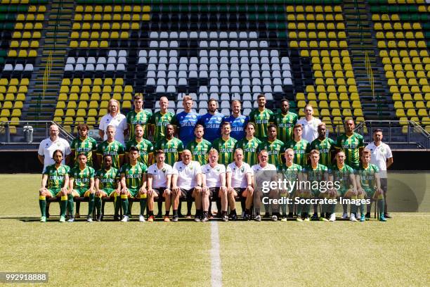 Teamphoto ADO Den Haag back row Edwin Coret, Nick Kuipers , Tom Beugelsdijk , Indy Groothuizen , Robert Zwinkels , Mike Havekotte , Bjorn Johnsen ,...