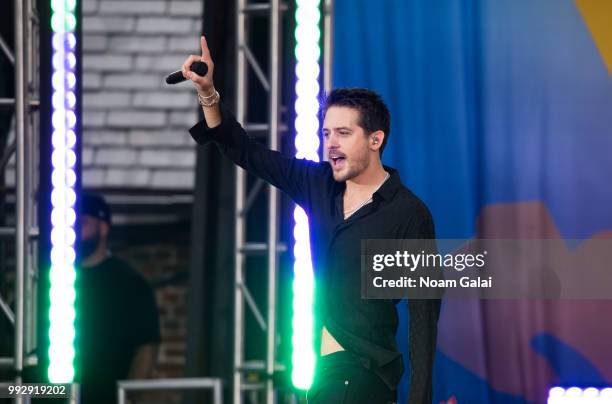 Eazy performs on ABC's "Good Morning America" at Rumsey Playfield, Central Park on July 6, 2018 in New York City.