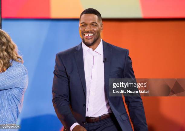 Michael Strahan attends ABC's "Good Morning America" at Rumsey Playfield, Central Park on July 6, 2018 in New York City.