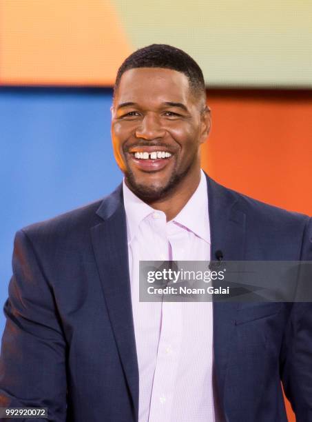 Michael Strahan attends ABC's "Good Morning America" at Rumsey Playfield, Central Park on July 6, 2018 in New York City.