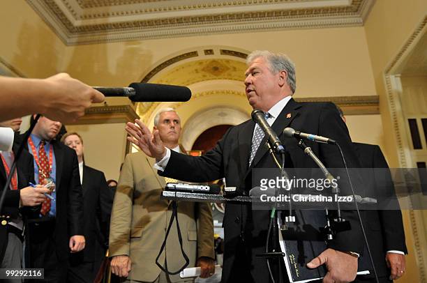 Gov. Haley Barbour answers a question at a news conference to discuss a 852-page plan for government run healthcare at the U.S. Capitol. Tuesday,...