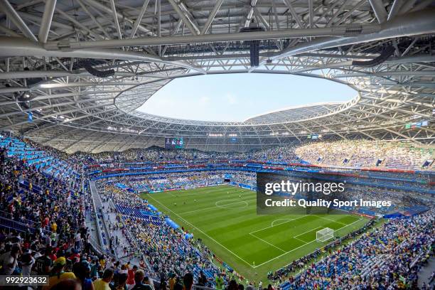 General view inside the stadium during the 2018 FIFA World Cup Russia Round of 16 match between Brazil and Mexico at Samara Arena on July 2, 2018 in...