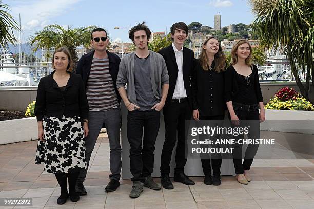 Producer Laura Hastings Smith, screenwriter Enda Walsh, British actor Aaron Johnson, British actor Matthew Beard, British actress Hannah Murray and...