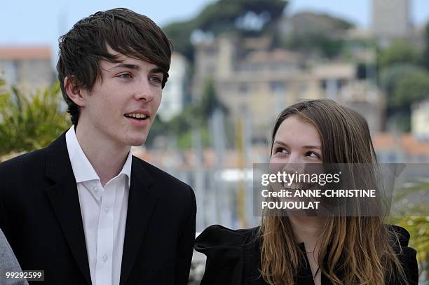 British actors Matthew Beard and Hannah Murray pose during the photocall of "Chatroom" presented in the Un Certain Regard selection at the 63rd...