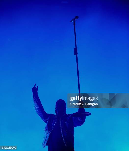 The Weeknd performs during the 51st Festival d'ete de Quebec on July 5, 2018 in Quebec City, Canada.