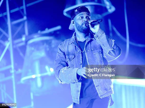 The Weeknd performs during the 51st Festival d'ete de Quebec on July 5, 2018 in Quebec City, Canada.