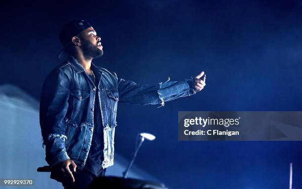 The Weeknd performs during the 51st Festival d'ete de Quebec on July 5, 2018 in Quebec City, Canada.