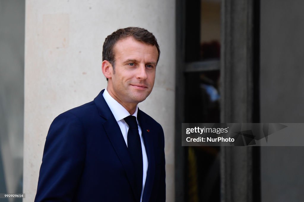 Emmanuel Macron Receive The Sheikh Tamim bin Hamad Al Thani