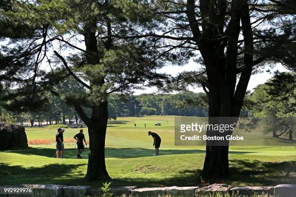 Players golf at the Franklin Park Golf Course in Boston on June 29, 2018. Bostons two public golf courses - Franklin Park and George Wright - have...