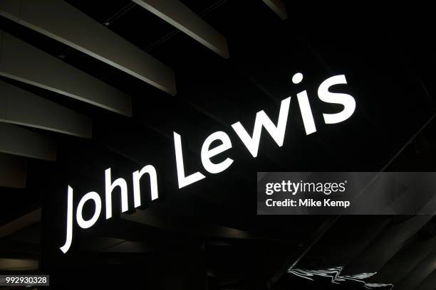 Sign for the department store brand John Lewis in Birmingham, United Kingdom.