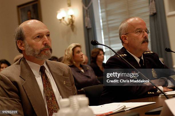 Capitol Police Chief Terrence Gainer ; and Architect of the Capitol Alan Hantman , testifying at a House Administration Committee full committee...