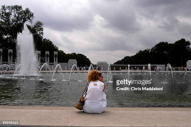 Edie Lutmick, who lost her brother, Gary in the World Trade Center, at a walking tour at the World War II Memorial. The families of 9/11 victims were...