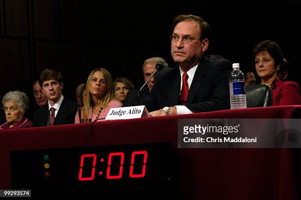 Supreme Court nominee Samuel Alito at his confirmation hearing before the Senate Judiciary Committee.