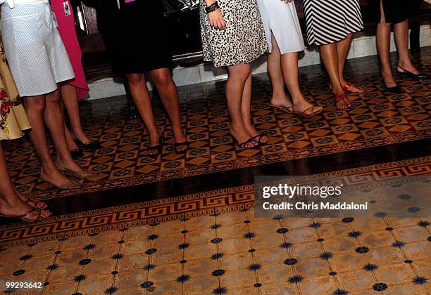 Hill interns wait to see actress and U.N. Goodwill Ambassador Angelina Jolie meet Sen. Dick Lugar, R-In., in the Capitol today about the U.N.'s...