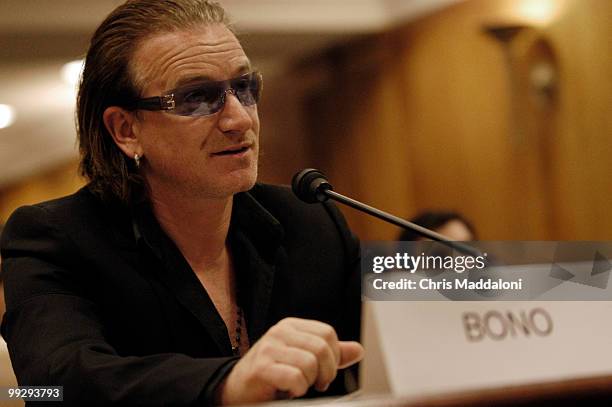 Bono, founder, DATA testifying at a Senate Appropriations AIDS Programs and Research Foreign Operations Subcommittee hearing on FY2005 appropriations...