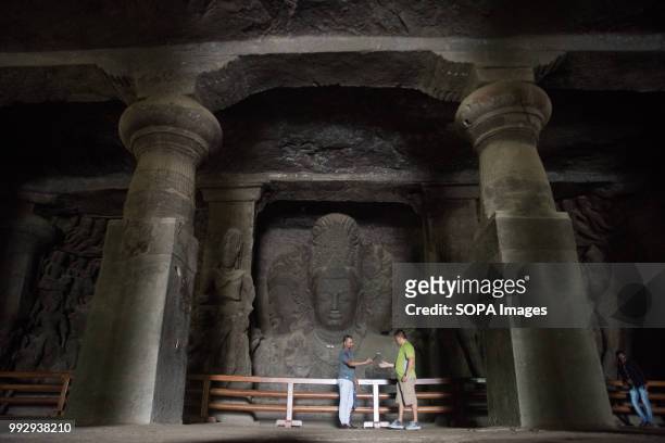 One of the most famous Trimurti Sculpture at Elephanta Caves. After 70 years of Independence power supply has finally reached Elephanta Caves near...