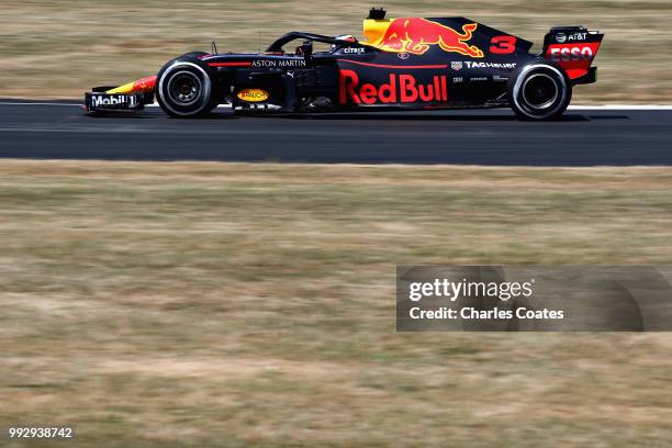 Daniel Ricciardo of Australia driving the Aston Martin Red Bull Racing RB14 TAG Heuer on track during practice for the Formula One Grand Prix of...