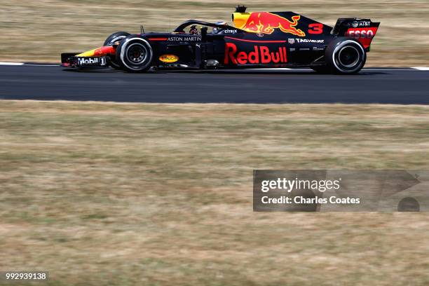 Daniel Ricciardo of Australia driving the Aston Martin Red Bull Racing RB14 TAG Heuer on track during practice for the Formula One Grand Prix of...