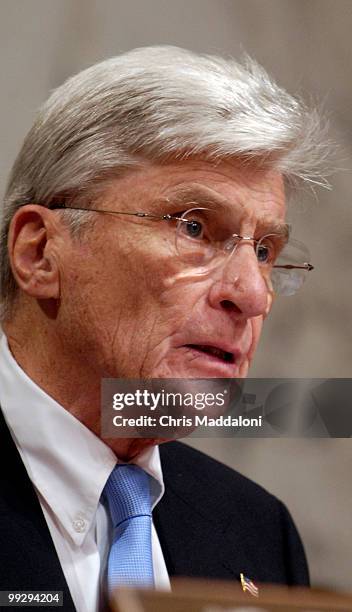 Chairman John Warner, R-Va., at Senate Armed Services Committee hearing on the "The Boeing Company Global Settlement Agreement." The Boeing Company...