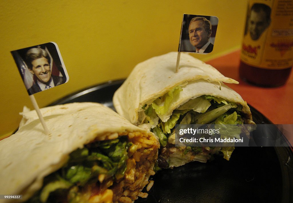 California Tortilla on 7th St. NW is oiffering election-them
