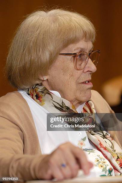 Granddaughter of Eleanor Roosevelt, Eleanor Roosevlet-Seagraves, at a roundtable discussion on on fifty years of education reform, since the Brown v....