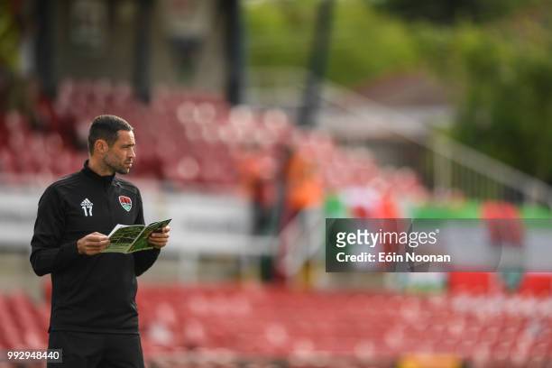 Cork , Ireland - 6 July 2018; Damien Delaney of Cork City walks the pitch prior to the SSE Airtricity League Premier Division match between Cork City...