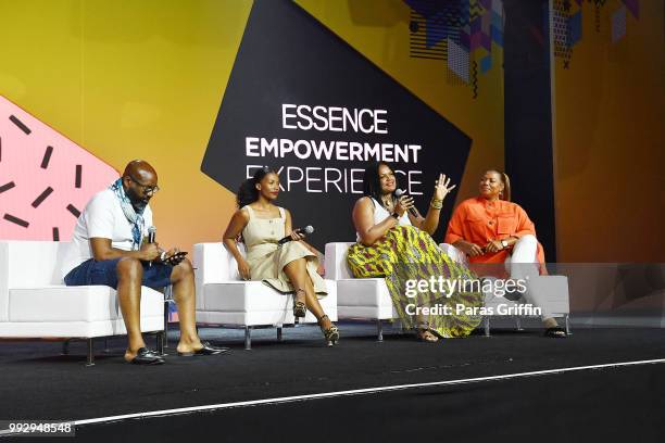 Ventures CEO, Richelieu Dennis, Lip Bar founder Melissa Butler, founder and CEO of The Honey Pot Company Beatrice Feliu Espada and Queen Latifah...